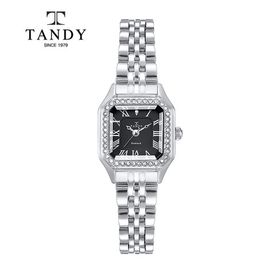 [TANDY] Women's Diamond Metal Wristwatch DIA-4042 – Real Diamond Accents, Classic Roman Indexes, Elegant & Timeless Design